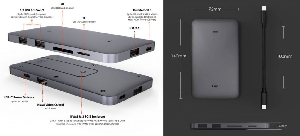 Flujo Signature Pro USB-C Hub with SSD Enclosure Launches on Kickstarter-Chargerlab
