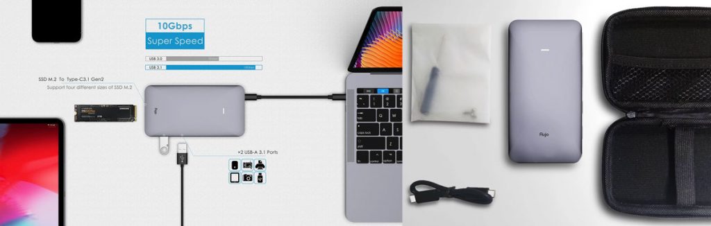 Flujo Signature Pro USB-C Hub with SSD Enclosure Launches on Kickstarter-Chargerlab