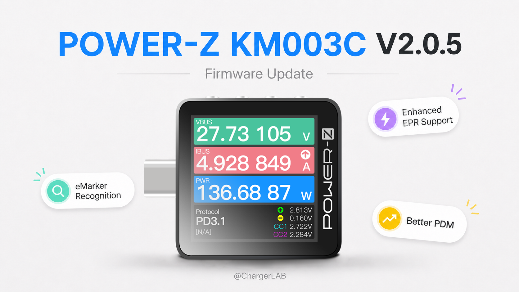 V.2.0.5 | The New Software Version of ChargerLAB POWER-Z KM003C