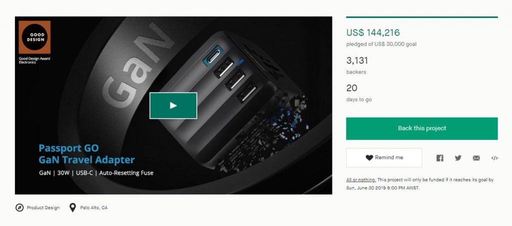 Zendure's Passport GO with GaN Technology Raised Over $100k in its First Week on Kickstarter-Chargerlab