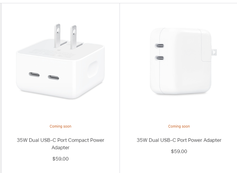 The Prices of the Apple New 35W Dual USBC Charger Vary by Region