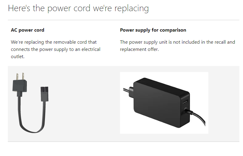 Microsoft Is Recalling and Replacing The AC Power Cords of Surface Pros-Chargerlab