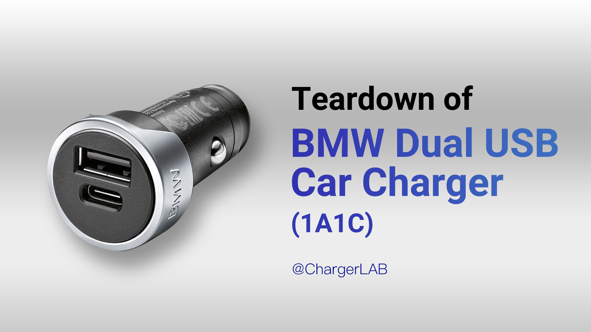 Teardown of BMW 18W Dual USB Car Charger (1A1C) Chargerlab