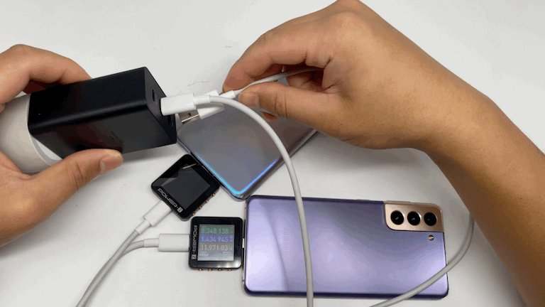 Power Distribution Review of Samsung 65W 2C1A Charger EP-T6530-Chargerlab