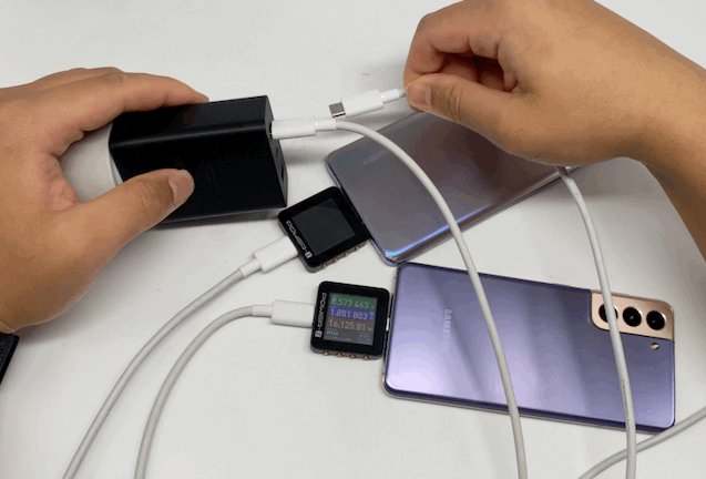 Power Distribution Review of Samsung 65W 2C1A Charger EP-T6530-Chargerlab