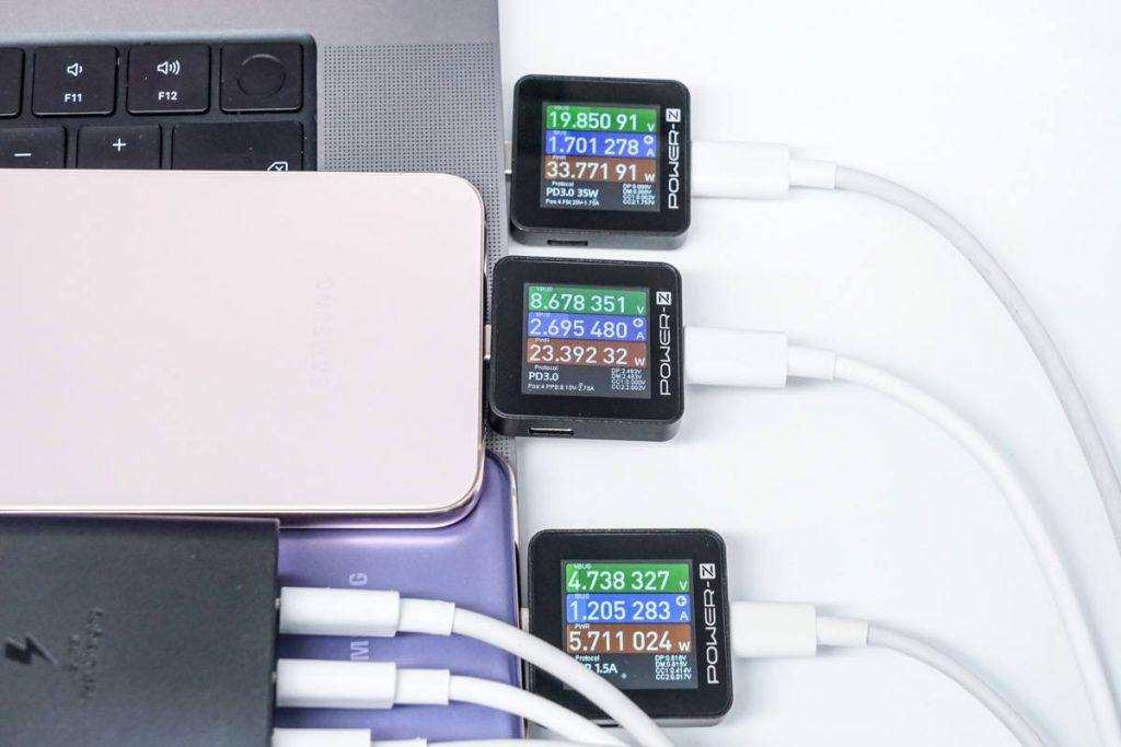 Power Distribution Review of Samsung 65W 2C1A Charger EP-T6530-Chargerlab