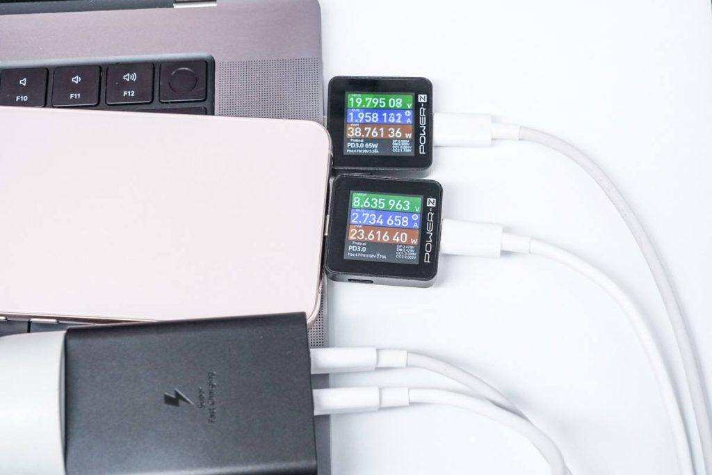 Power Distribution Review of Samsung 65W 2C1A Charger EP-T6530-Chargerlab