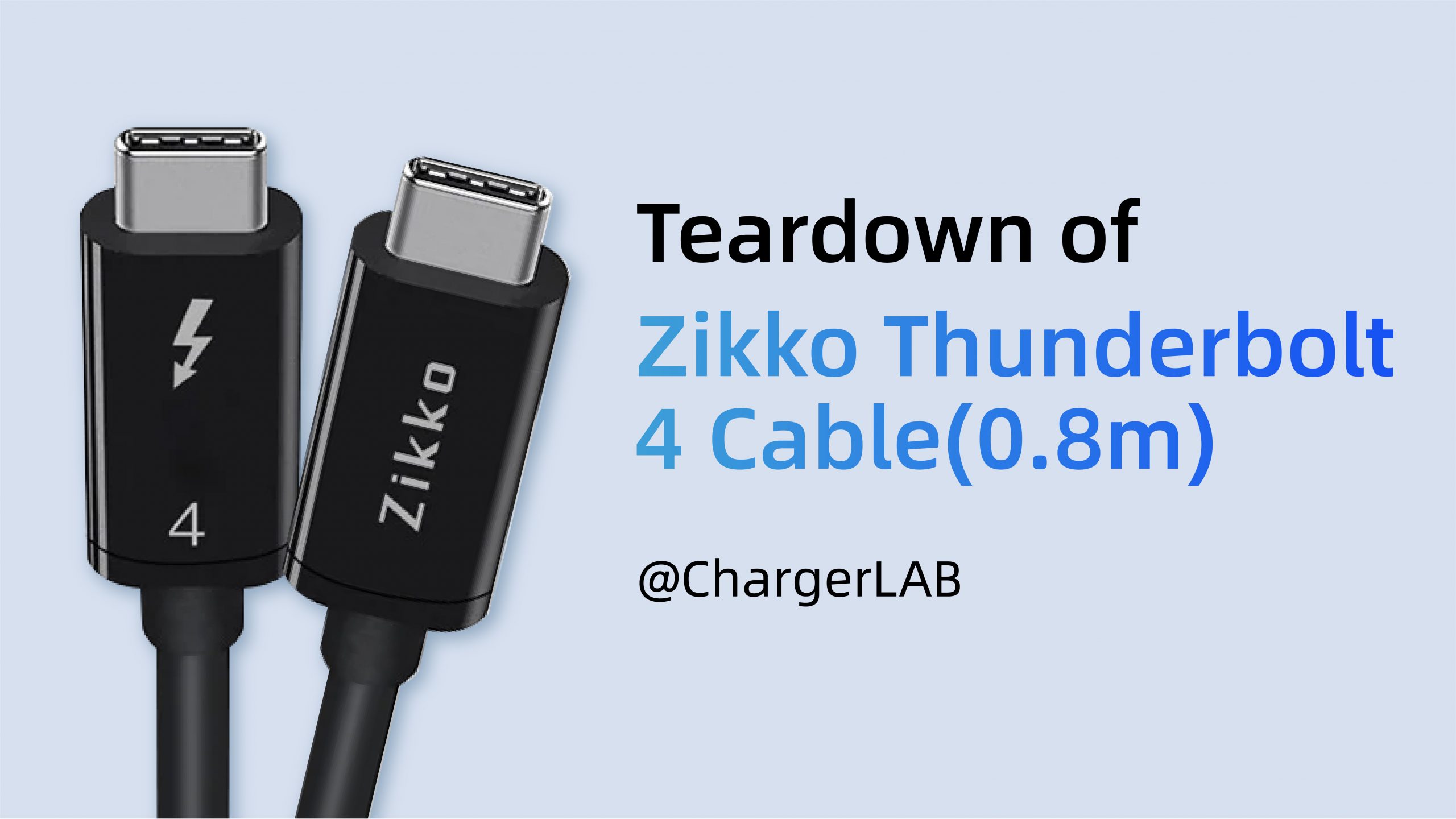 Teardown of Zikko Thunderbolt 4 Cable (0.8m) Chargerlab