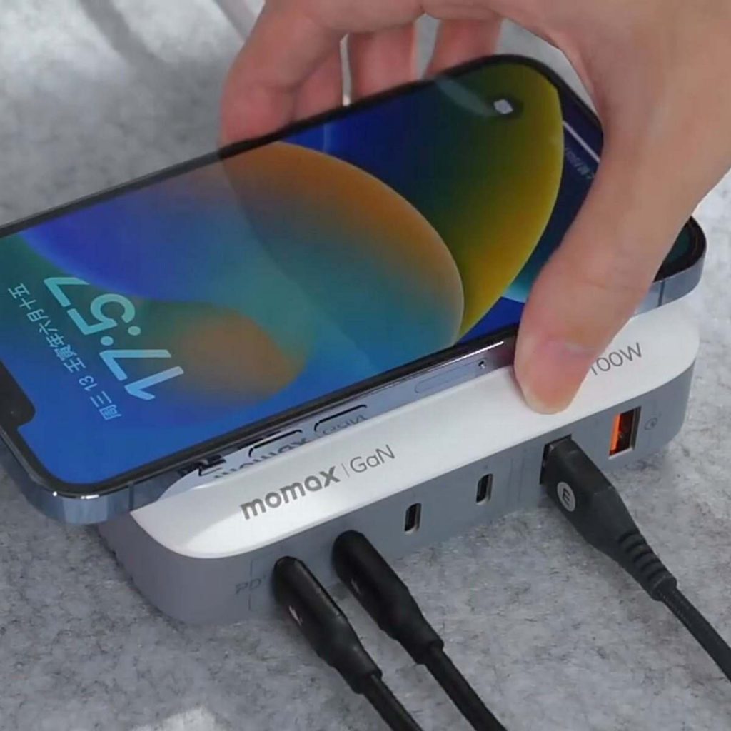New MOMAX 100W 6-Port Wireless Desktop GaN Charger Supports Simultaneous Charging of 7 Devices-Chargerlab