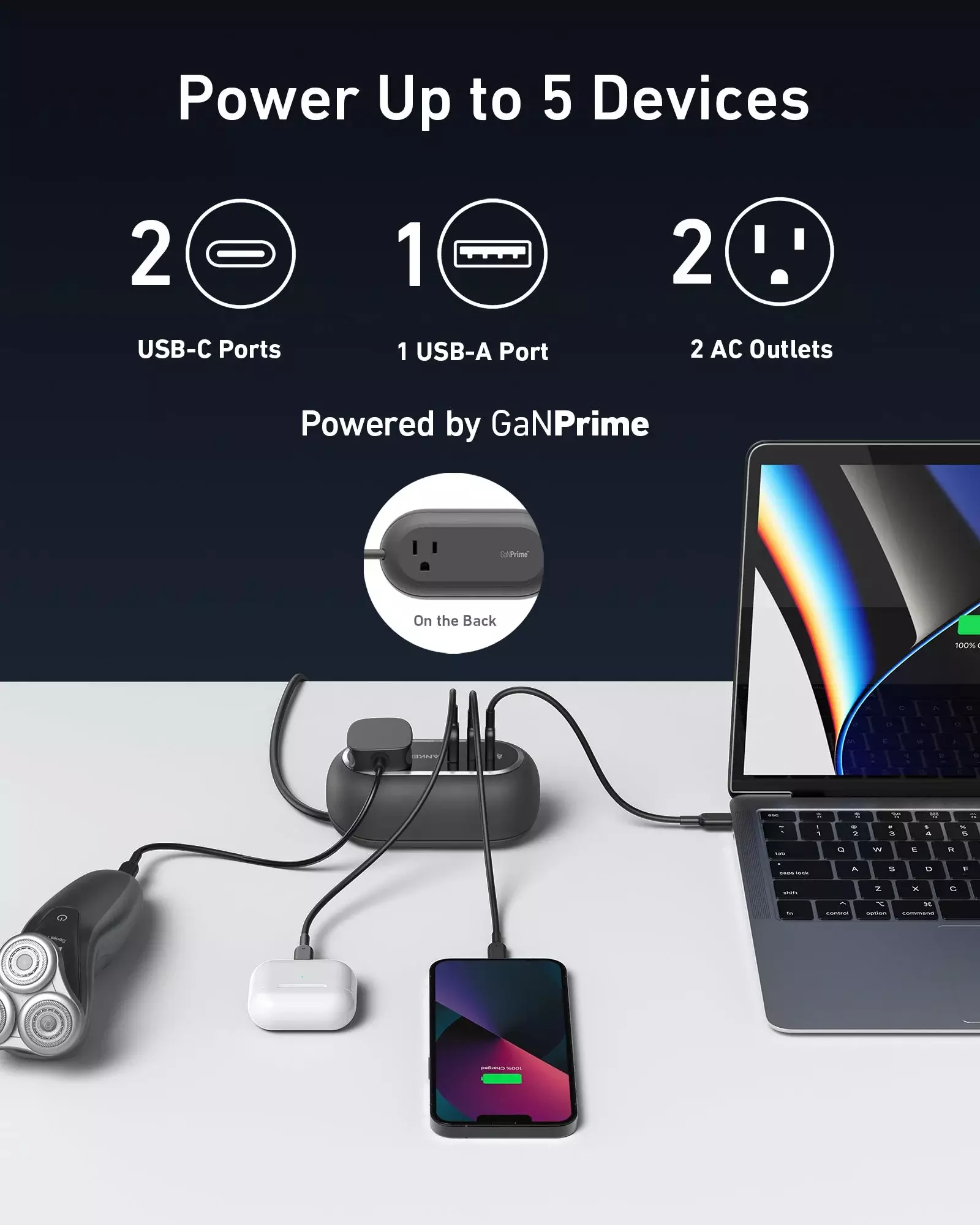 Adorable Capsule丨Anker Launches New 615 USB Power Strip (GaNPrime 65W)-Chargerlab