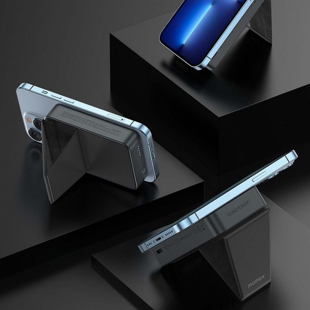 10000mAh Power Bank丨 MOMAX Released Upgraded Magnetic Wireless Battery Pack with Stand-Chargerlab