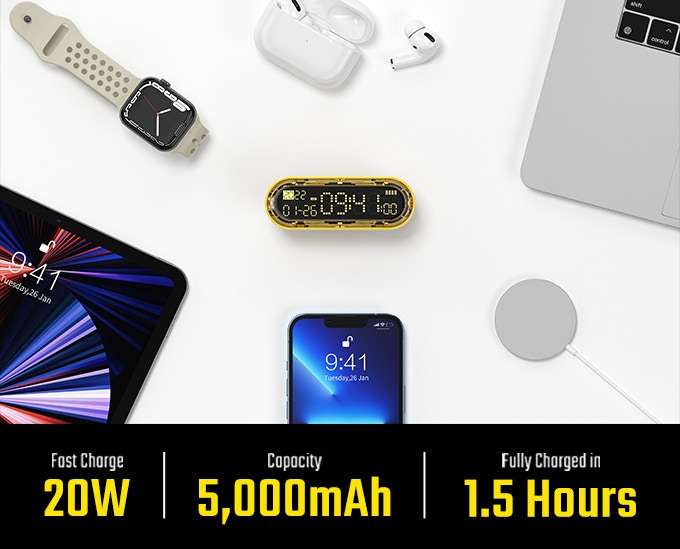 SHARGEEK Capsule Gravity Multifunctional Clock with 5000mah Power Bank 6 Power Bank And More丨SHARGEEK Launched A All-in-one Time Manager-Chargerlab