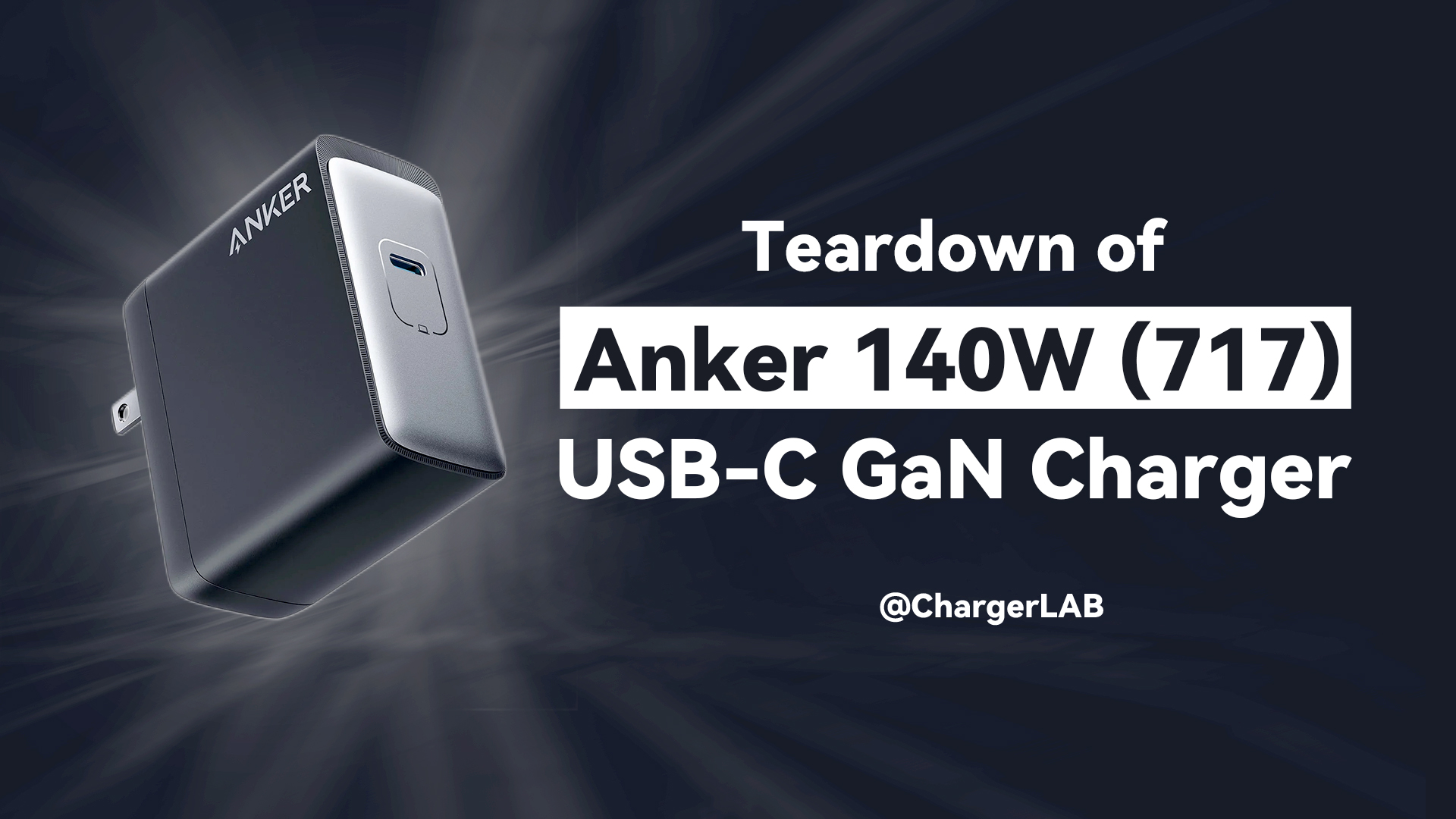 Teardown of Anker 140W PD3.1 USB-C GaN Charger (717 Charger