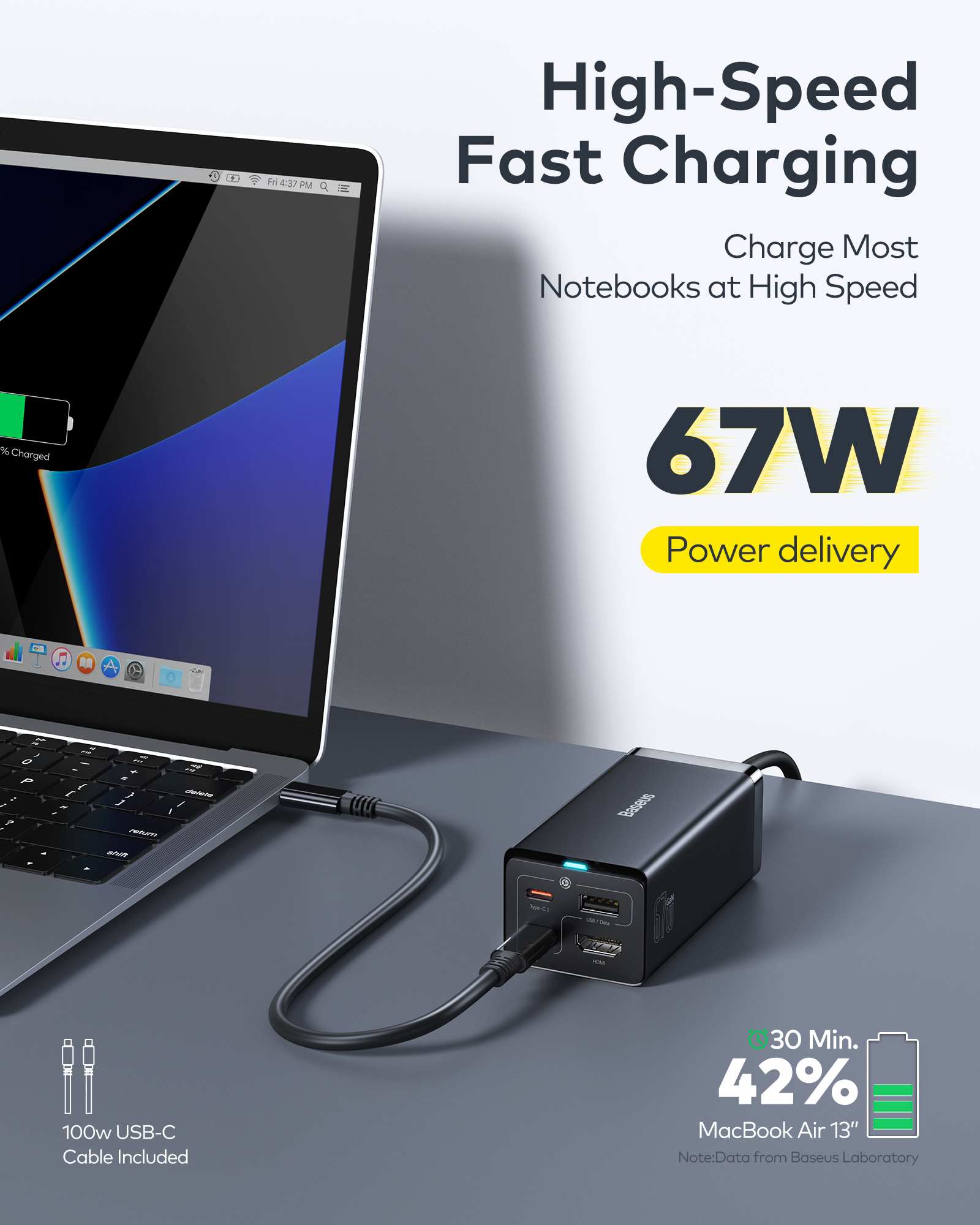 HDMI Port | Baseus launched 67W GaN5 Desktop Charger-Chargerlab