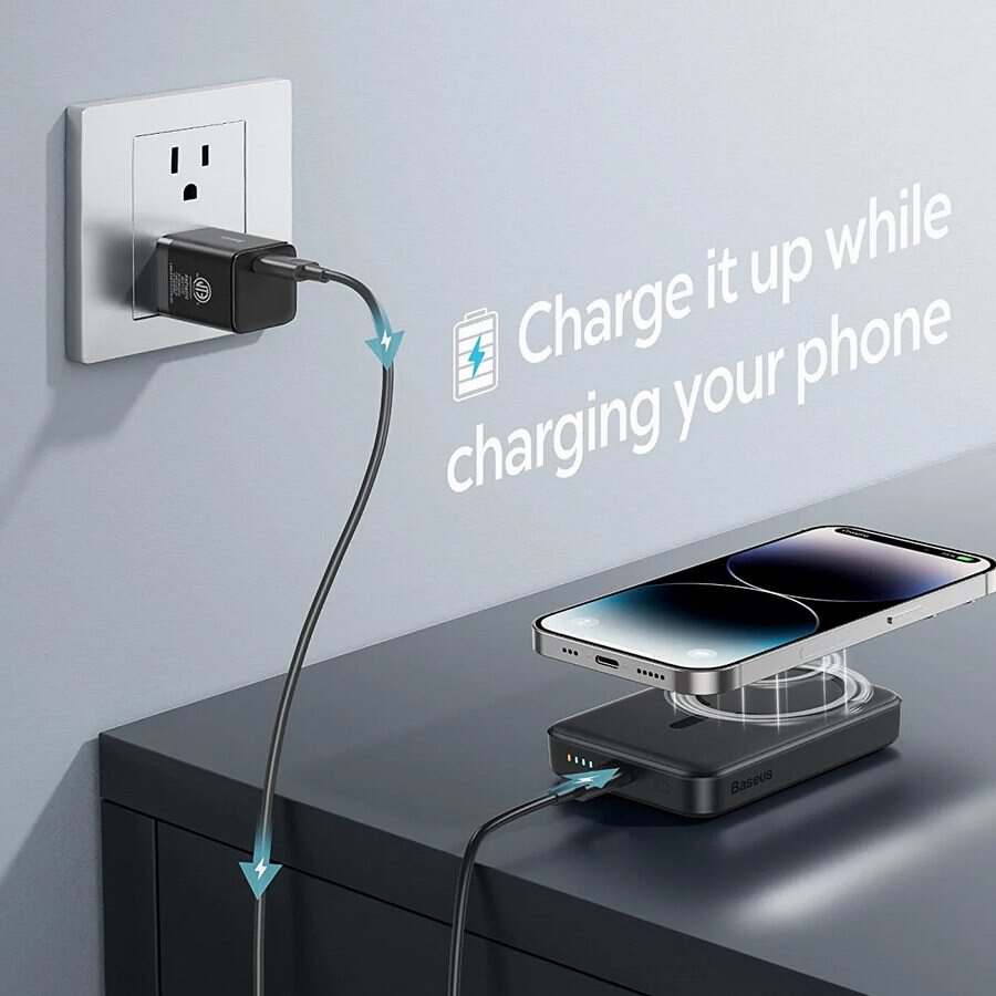 20W Wired Fast Charging | Baseus Launched 10000mAh Magnetic Power Bank-Chargerlab