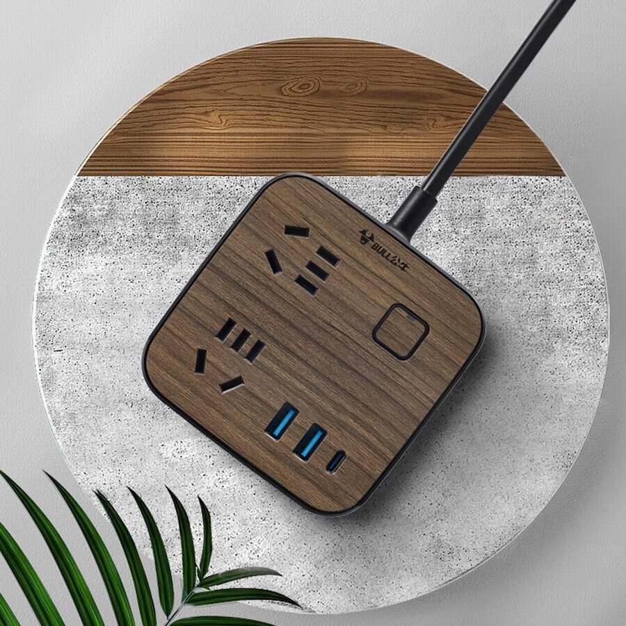 Wood-Like Design | Bull Launched a 20W PD Fast Charging Power Strip-Chargerlab
