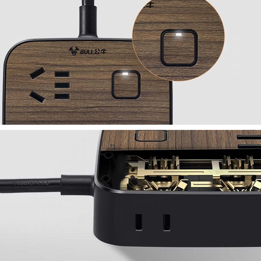 Wood-Like Design | Bull Launched a 20W PD Fast Charging Power Strip-Chargerlab
