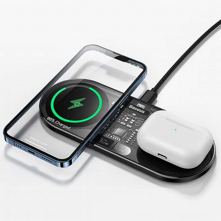 Baseus Launched Transparent 2-in-1 Wireless Charger-Chargerlab