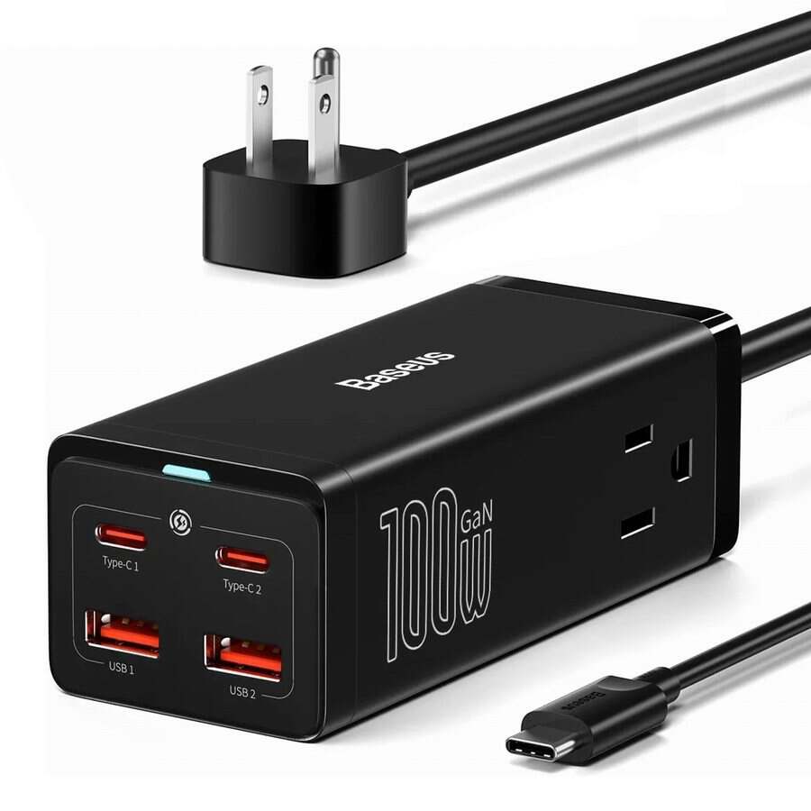 100W Output | Baseus Launched PowerCombo GaN Power Strip on Amazon US-Chargerlab