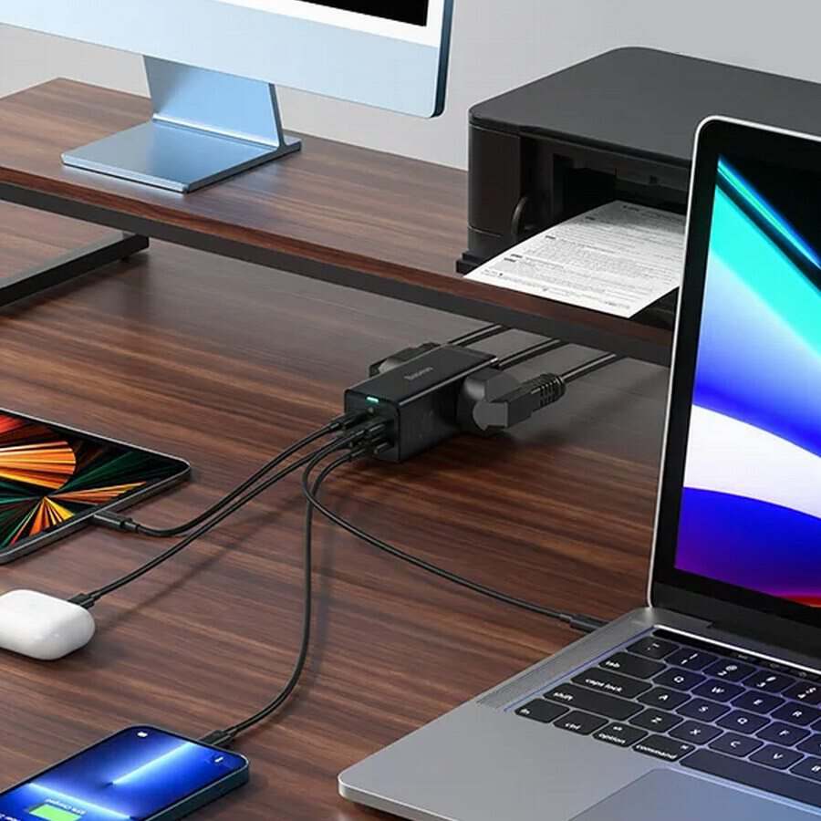100W Output | Baseus Launched PowerCombo GaN Power Strip on Amazon US-Chargerlab