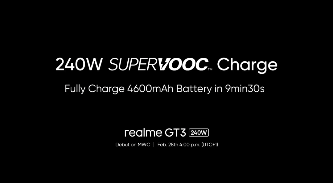 Realme GT3 coming this month with 240W charging