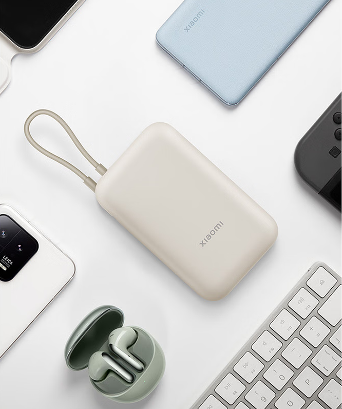 USB-C Cable Inside | Xiaomi Launched the 10000mAh Pocket Power Bank-Chargerlab
