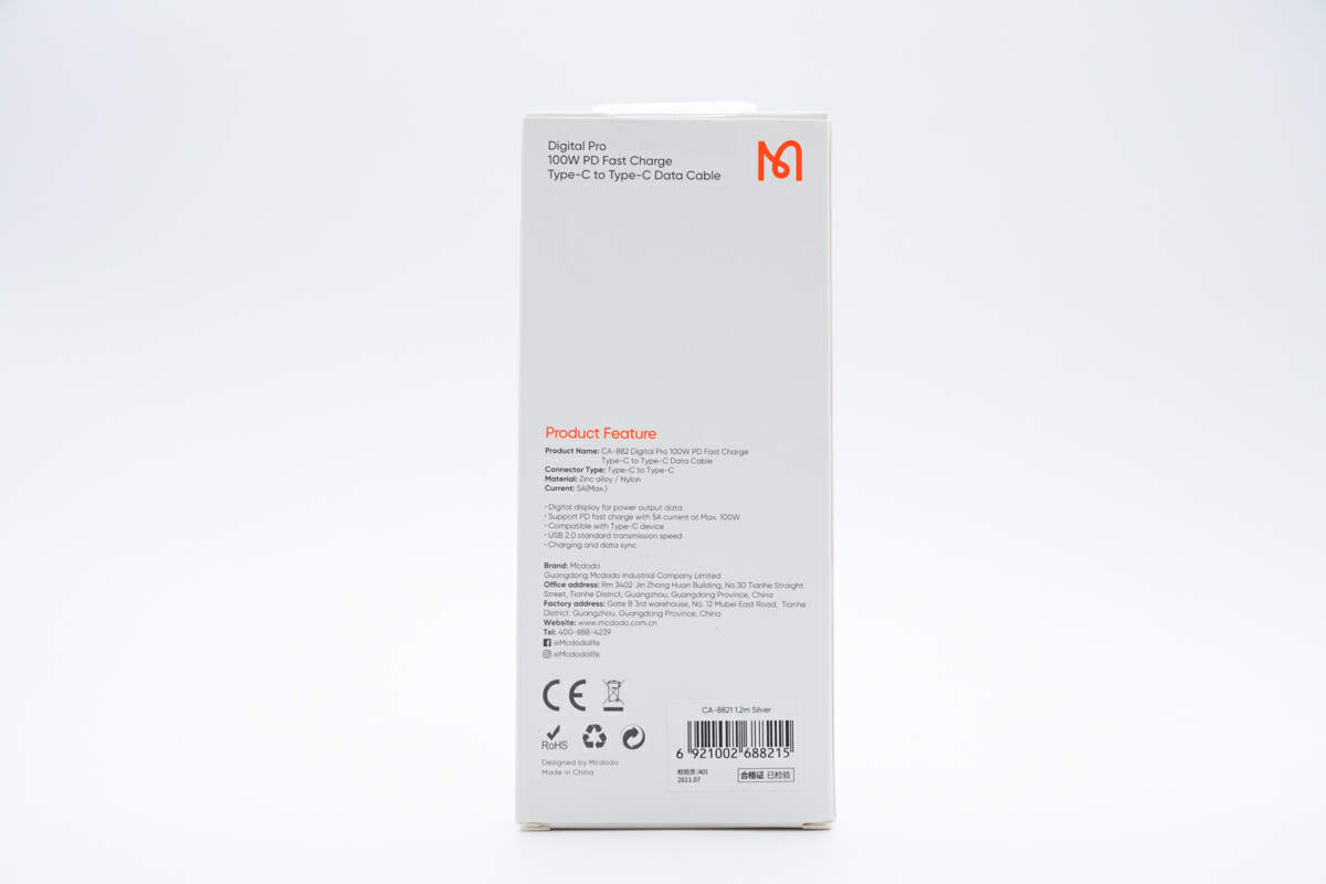 Review of Mcdodo 100W Dual USB-C Fast Charging Cable with LED Display-Chargerlab