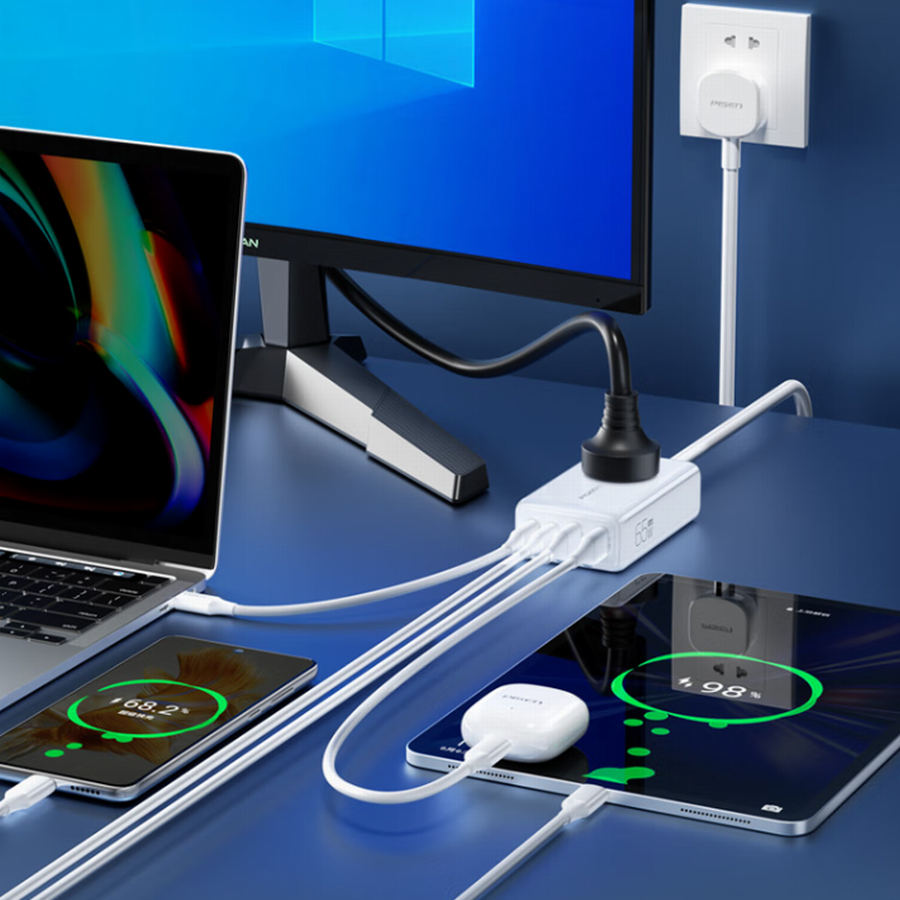 GaN Plus SiC | Pisen Launched 65W GaN Charging Station-Chargerlab