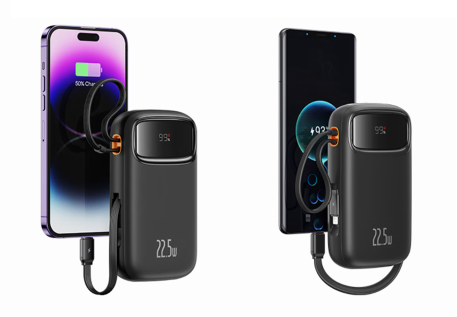 Twice the Convenience: Baseus Qpow 2 Power Bank Equipped with Two Integrated Cables-Chargerlab