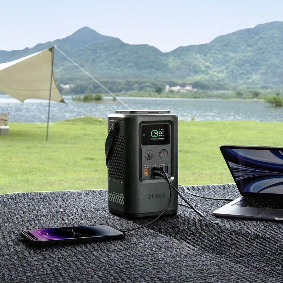 Anker Power Bank Power Station 60,000mAh,Portable Outdoor Generator 87W  with Smart Digital Display, Retractable Auto Lighting and SOS Mode, Home