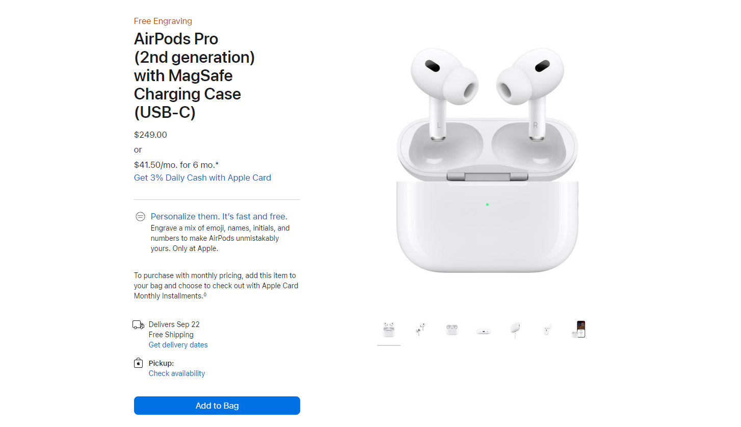 Apple upgrades AirPods Pro (2nd generation) with USB‐C charging - Apple