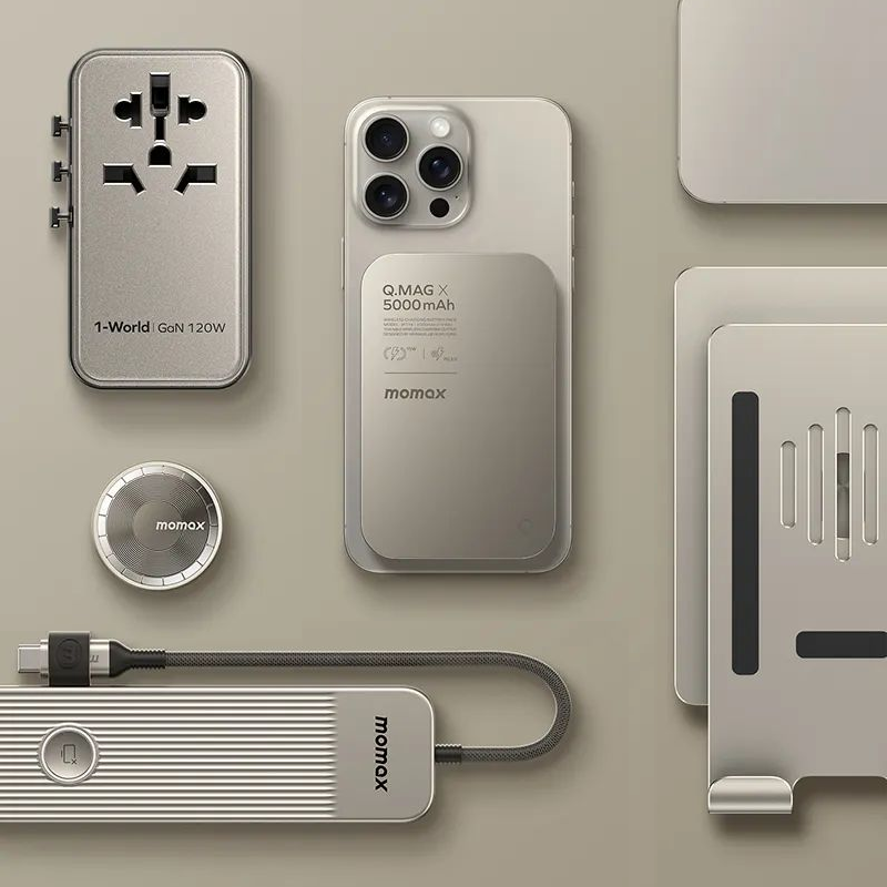 MOMAX's Titanium Lineup: Perfect Companions for iPhone 15 Pro-Chargerlab