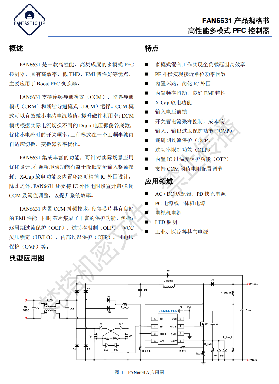 Fantastichip FAN6631: A High-Efficiency Multi-Mode PFC Controller for Modern Power Solutions-Chargerlab