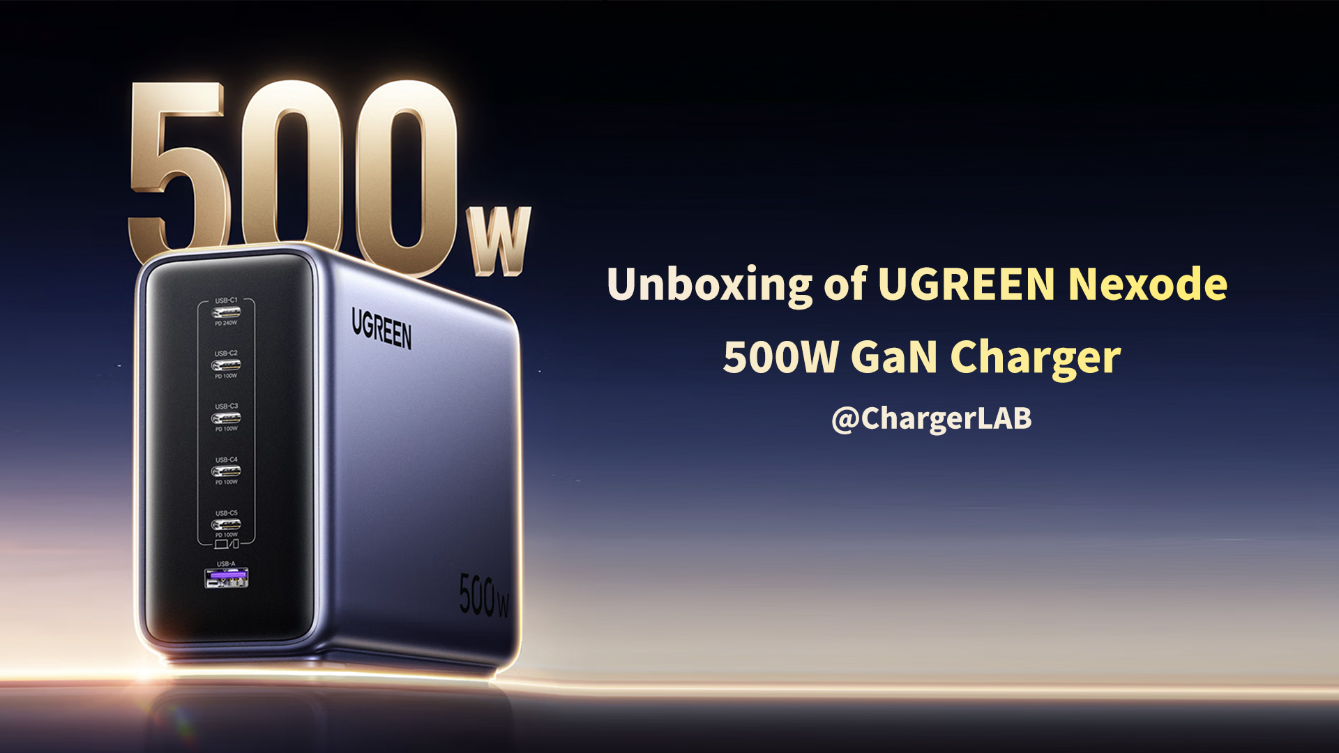 Unboxing of UGREEN Nexode 500W GaN Charger