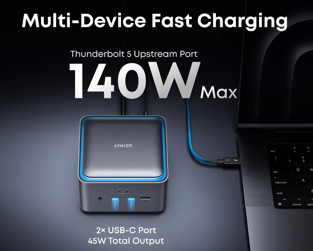 Anker Prime Thunderbolt 5 Docking Station: 14 Ports, Dual 8K Support, and 140W Power Delivery-Chargerlab