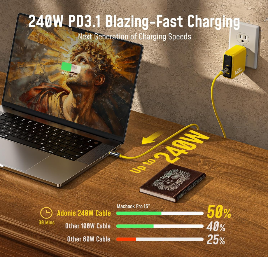 Aohi Launches “Adonis” USB4 2.0 Full‑Function Cable with 240 W Charging and 120 Gbps Transfer Speeds-Chargerlab