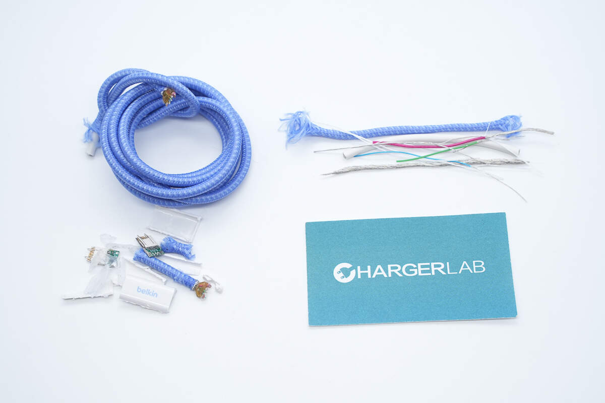 Teardown of Belkin 240W Dual USB-C Braided Cable-Chargerlab
