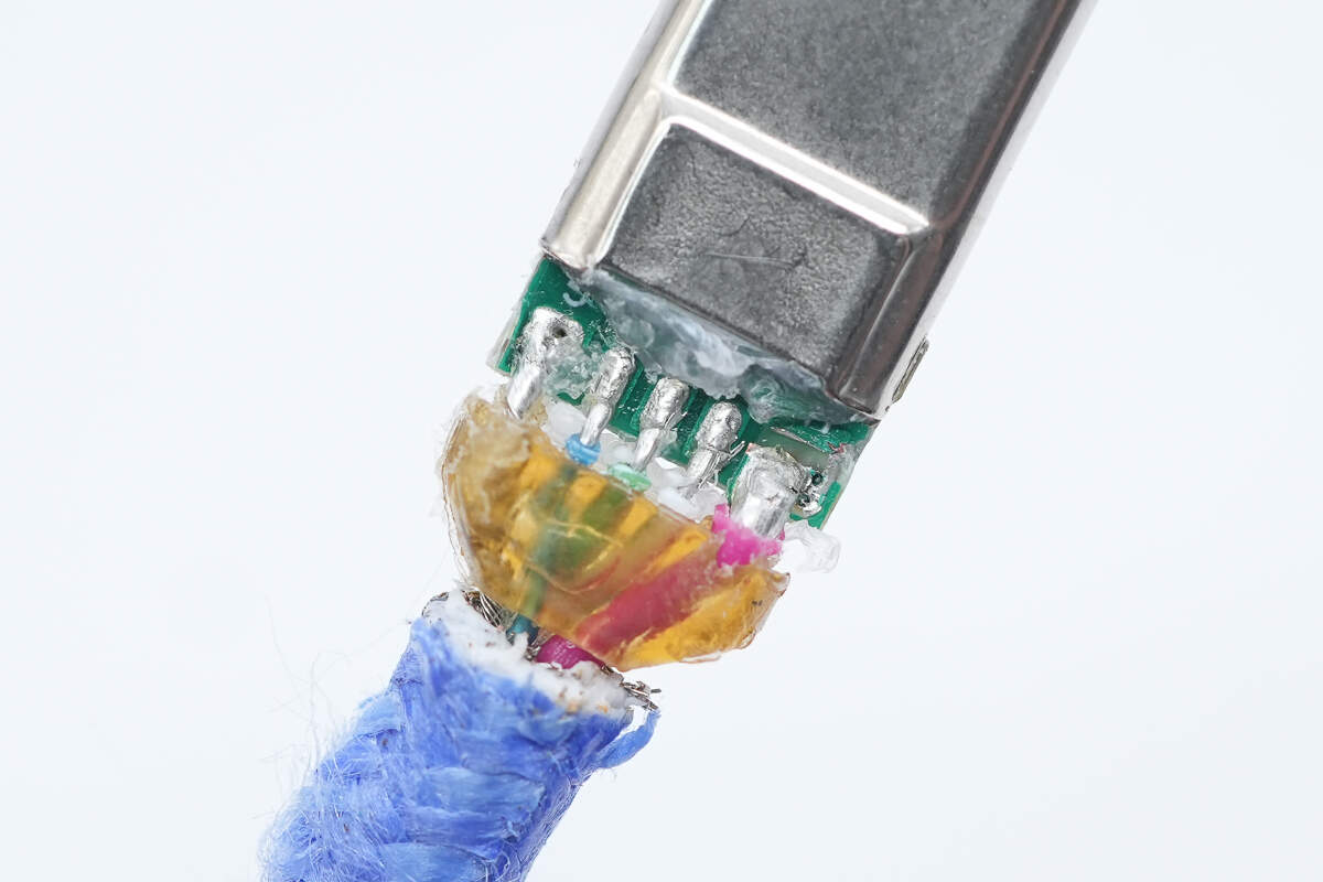 Teardown of Belkin 240W Dual USB-C Braided Cable-Chargerlab