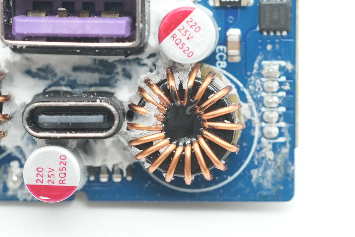 Teardown of UGREEN Nexode 65W Charger with Retractable USB-C Cable (X605)-Chargerlab