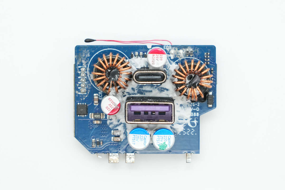 Teardown of UGREEN Nexode 65W Charger with Retractable USB-C Cable (X605)-Chargerlab