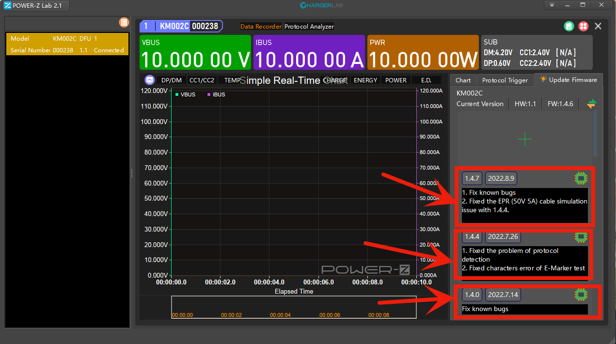 V.1.9.7 | The New Software Version of ChargerLAB POWER-Z KM003C-Chargerlab