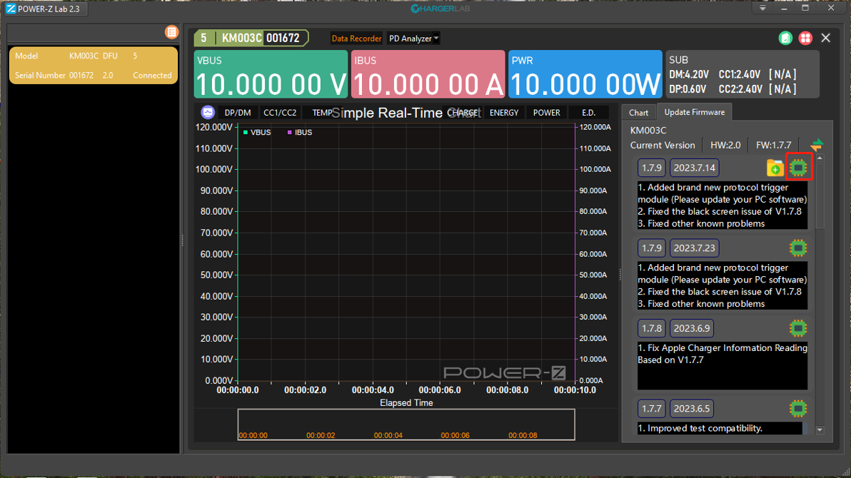 V.1.9.7 | The New Software Version of ChargerLAB POWER-Z KM003C-Chargerlab