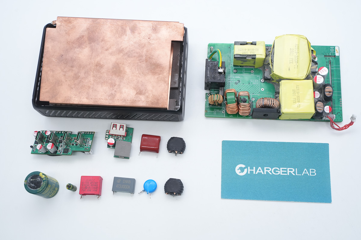 Teardown of HUNDA 300W USB-C GaN Charging Station (A2319-300W-02)-Chargerlab