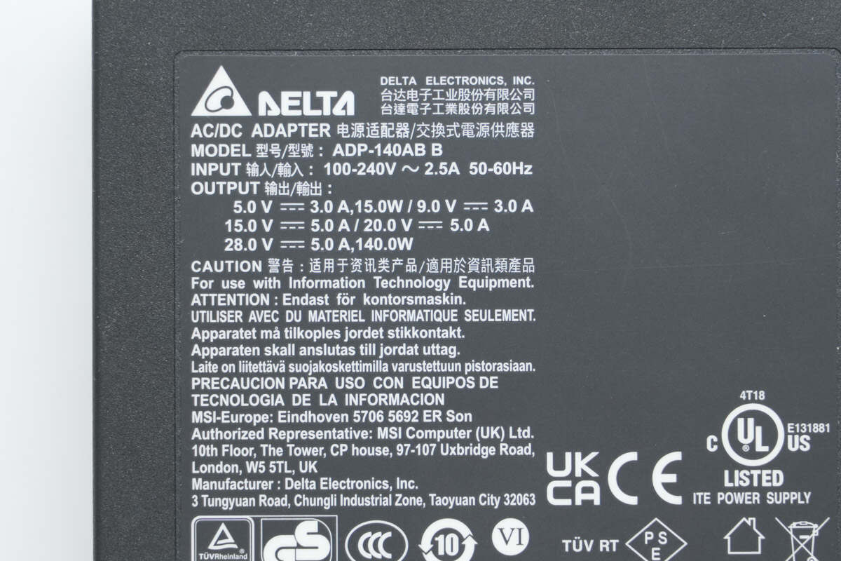 Teardown of MSI 140W USB-C Power Adapter (ADP-140AB B)-Chargerlab