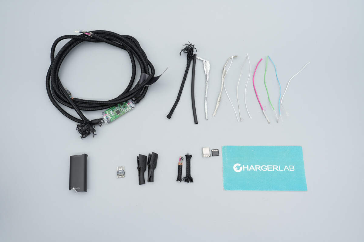 Teardown of Belkin BoostCharge Pro 140W Braided USB-C to Dual USB-C Cable (CAC004)-Chargerlab