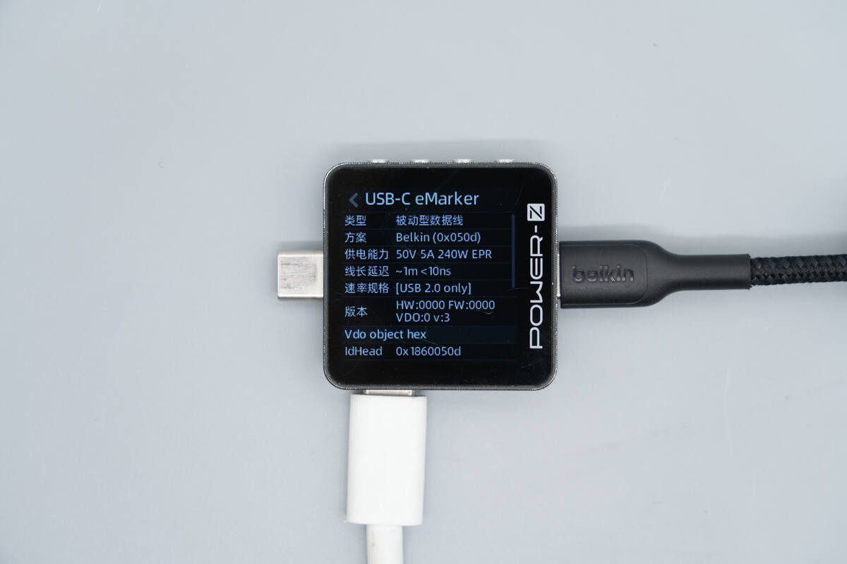Teardown of Belkin BoostCharge Pro 140W Braided USB-C to Dual USB-C Cable (CAC004)-Chargerlab