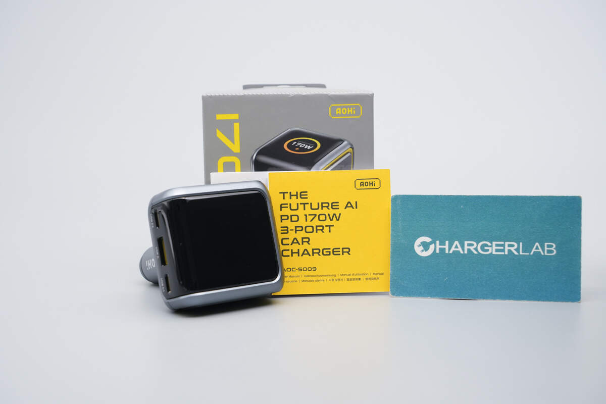 Teardown of AOHi THE FUTURE AI PD GaN+ 170W 3-Port LED Display Fast Car Charger (AOC-S009)-Chargerlab