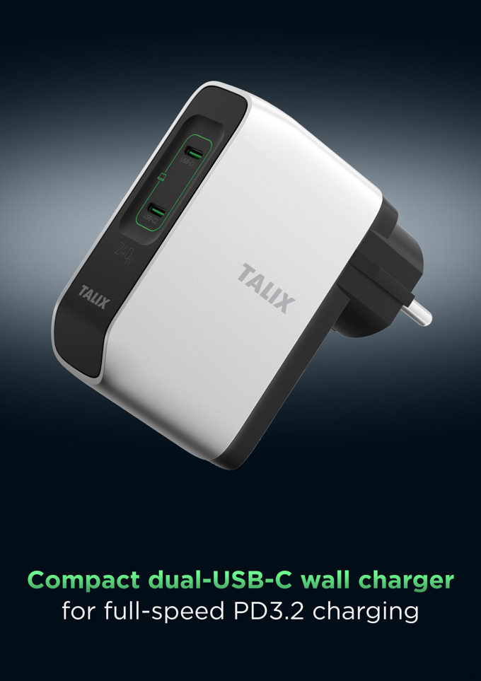 Dual USB-C Independent Full-Speed Output! TALIX Zeta 240W PD 3.2 Charger Officially Launched-Chargerlab