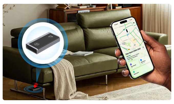 Zike Vault 40Gbps SSD Enclosure Launches on Crowdfunding, Integrates Apple FindMy Ecosystem-Chargerlab