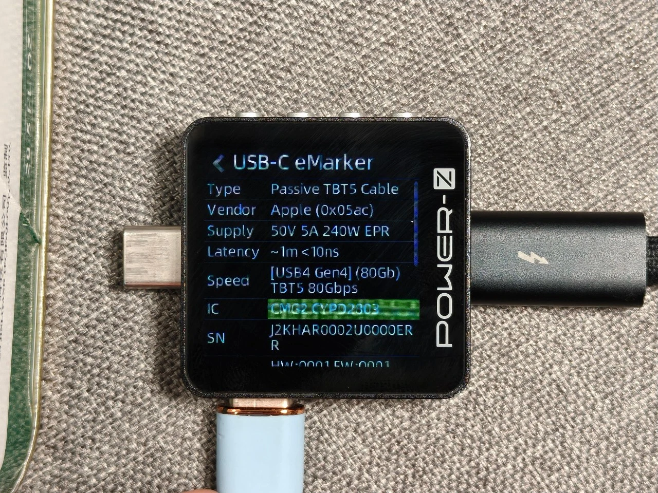 ChargerLAB POWER-Z KM003C E-Marker Detection Now Supports CYPD2803-Chargerlab